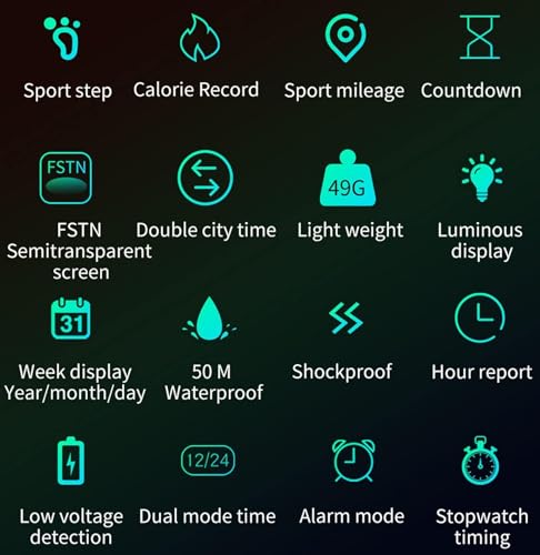 findtime Men's Digital Watch Waterproof Pedometer Watches Sport Watch Step Counter Calorie Military Watch with Stopwatch Alarm LED Backlight Countdown - color: yellow