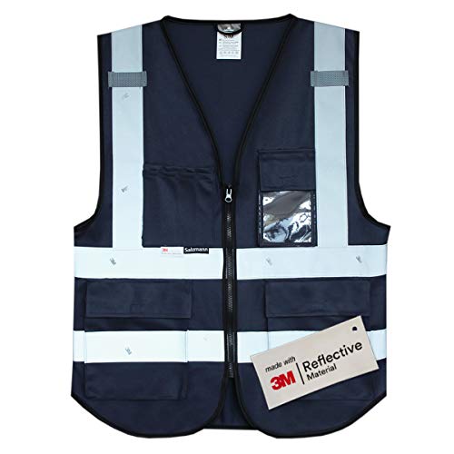 Salzmann Safety Vest | Hi Vis Reflective Vest | US ANSI/ISEA 107 - color: Navy Blue, size: XX-Large-3X-Large