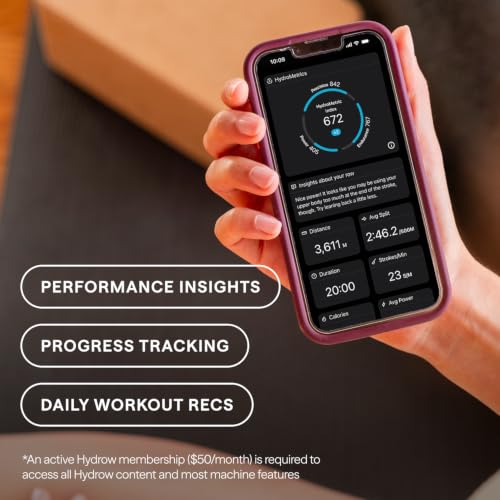 Hydrow Wave Rowing Machine with 16" HD Touchscreen & Speakers - Foldable | Live Home Workouts, Subscription Required - color: Forest