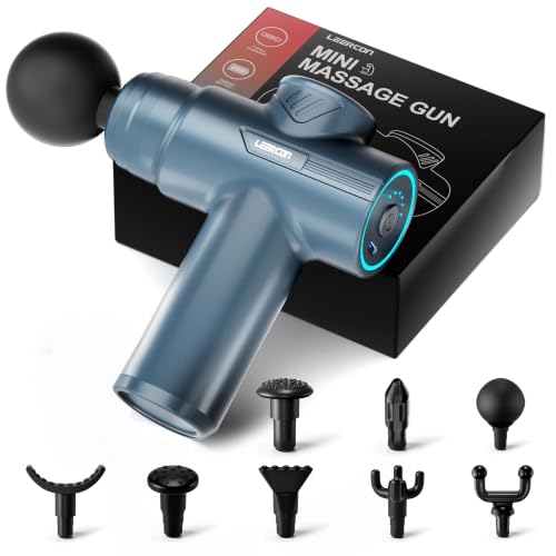 LEERCON Massage Gun Deep Tissue Handheld Muscle Massager for Pain Relief - color: Blue