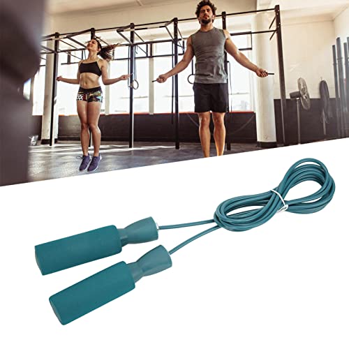 Generic Steel Wire Jumping Rope, Adjustable Skipping Rope with Double Bearings and Memory Foam Handle, for Men Women and Children - color: Blue