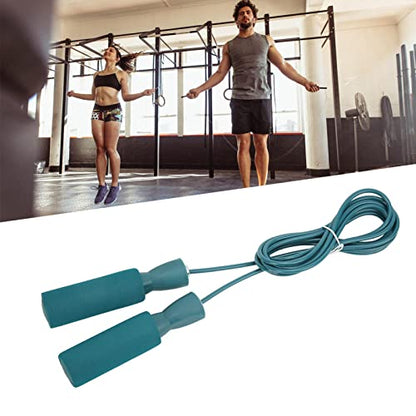 Generic Steel Wire Jumping Rope, Adjustable Skipping Rope with Double Bearings and Memory Foam Handle, for Men Women and Children - color: Blue