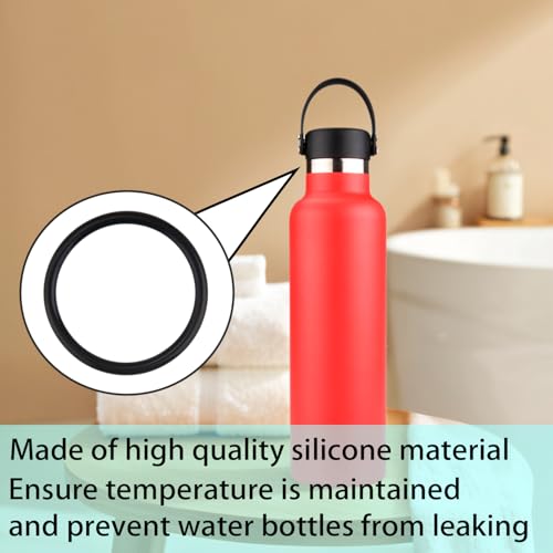 6-Pack Rubber Gasket Compatible with Hydro Flask Bottle - Standard Mouth Replacement Rings for 18 oz, 21 oz, 24 oz Bottles