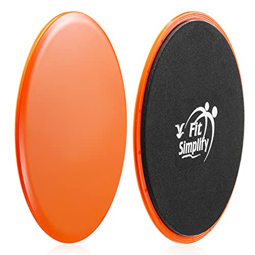 Fit Simplify Core Sliders Abdominal Exerciser with Instruction Guide and Carry Bag