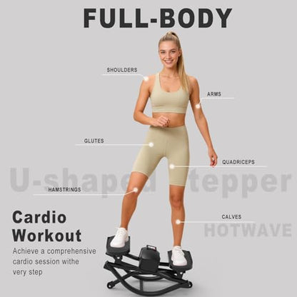 HOTWAVE Rock Stepper, The Rock Stepper Side to Side Exercise Machine - color: Black, size: Standard