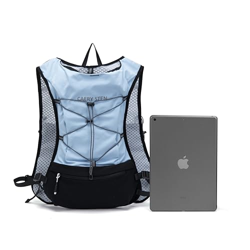 Lightweight Hydration Backpack, 1.5L Water Bag Running Vest - color: Light blue