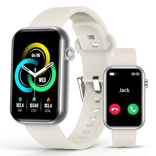 Smart Watch Fitness Tracker, Bluetooth Call, Health Monitor for Men Women - color: Grey