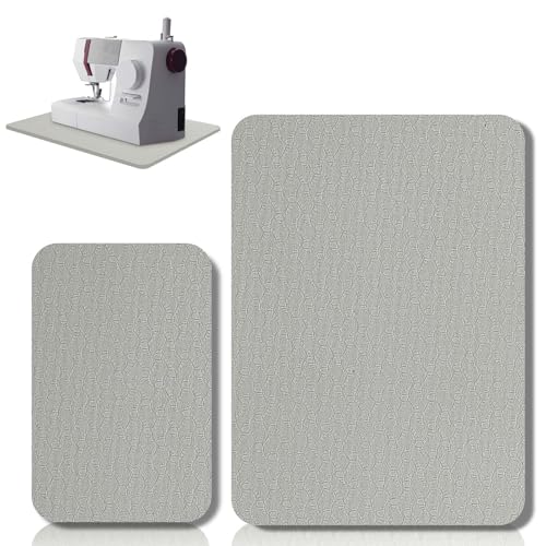 2 Pcs Sewing Machine Muffling Mat Pedal Sewing Mat Reduce Vibrations Noise No Slip Machine Accessories for Quilting(15'' X 20'' and 9'' X 14'',Gray) - color: Gray, size: 15" X 20" and 9" X 14"