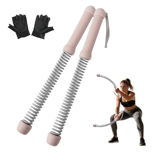 Ropeless Battle Ropes for Home Gym, 2-Pack 1.76LB Weighted Cordless Battle Ropes with Free Training Gloves, Quiet Apartment-Friendly Workout Equipment for HIIT, Cardio & Full Body Strength Training - color: Pink
