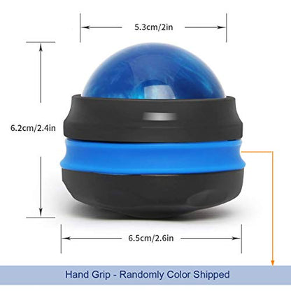 Coolrunner Massage Ball, 2-Pack Handheld Manual Roller Massager - color: Blue+purple
