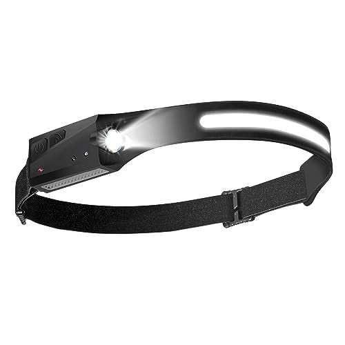 Ontel Handy Brite Rechargeable Headlamp - 260-Lumen Ultra-Bright Headlamp with 5 Light Modes, USB-Rechargeable Head Lamp for Outdoor Activities & Emergencies, 8-Hour Battery Life