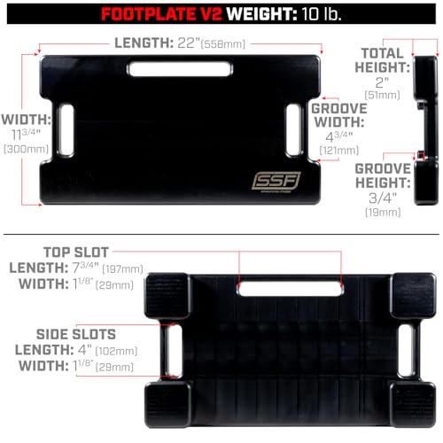 Serious Steel Fitness Resistance Band Footplate - UHMWPE Non-Slip Base for Resistance Training, Squats, Deadlifts, and More – Portable, Lightweight, and Built to Last. - style: UHMWPE - V2 Pro