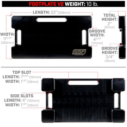 Serious Steel Fitness Resistance Band Footplate - UHMWPE Non-Slip Base for Resistance Training, Squats, Deadlifts, and More – Portable, Lightweight, and Built to Last. - style: UHMWPE - V2 Pro