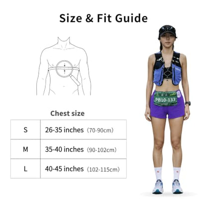 ROOT5 Running Hydration Vest 5L with 2 x 500ml Soft Flasks, Lightweight Running Vest with Water Bottles for Men and Women, Trail Running Pack - color: Black+purple, size: Medium