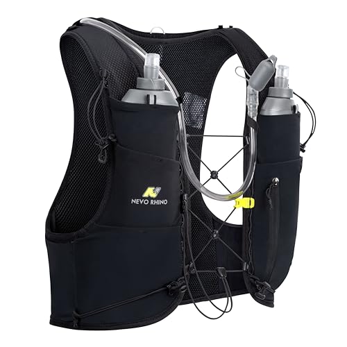 N NEVO RHINO Running Hydration Vest with 1.5L Water Bladder - color: Black, size: X-Large