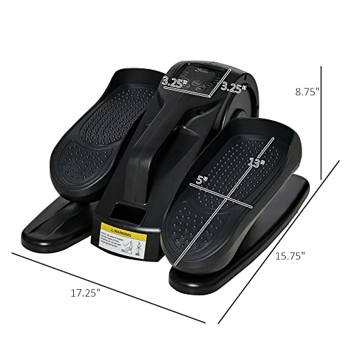 Soozier Under Desk Elliptical Exercise Machine Powered Remote & LCD Display