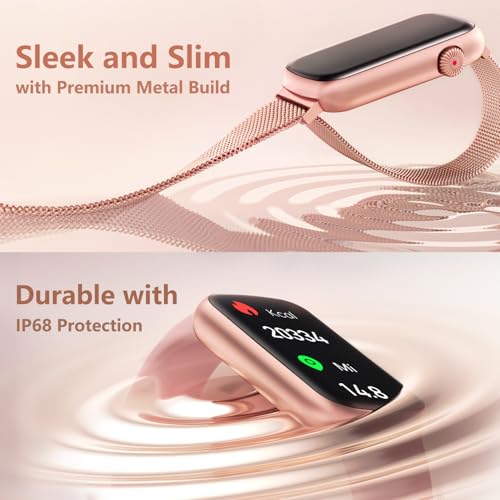 FITVII Slim Fitness Tracker with Blood Oxygen, Blood Pressure, 24/7 Heart Rate and Sleep Tracking, IP68 Waterproof Activity Trackers and Smart Watches with Step Tracker, Pedometer for Women Men - color: Pink