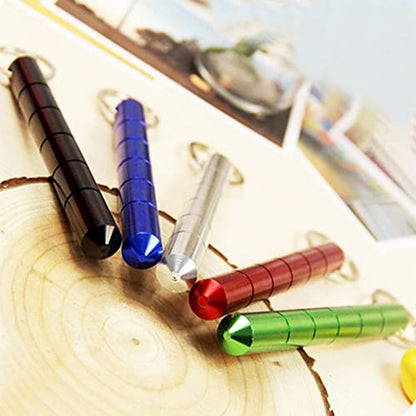 Tactical Keychain Aluminum Short Stick Glass Personal Protection Emergency Tool 6 Packs Portable Keyring Suitable for Women and Men