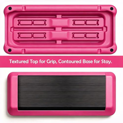 Aerobic Step Platform Height Adjustable Workout Step - color: One layer Base-Rose & Black
