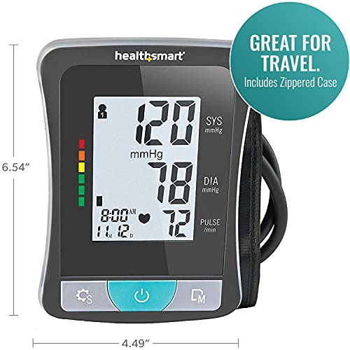 HealthSmart Digital Select Arm Blood Pressure Monitor with Automatic Upper Arm Cuff that Displays Blood Pressure, Pulse Rate and Irregular Heartbeat, Stores up to 120 Readings for 2 Users - size: Select, style: Arm