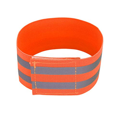 X AUTOHAUX 4pcs Reflective Bands for Arm High Visibility Night Cycling Riding Reflector Tape Straps Bracelet - color: Orange
