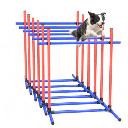 Dog Agility Equipment Set with Jumping Hoop for Agility Training - size: 6-Sets