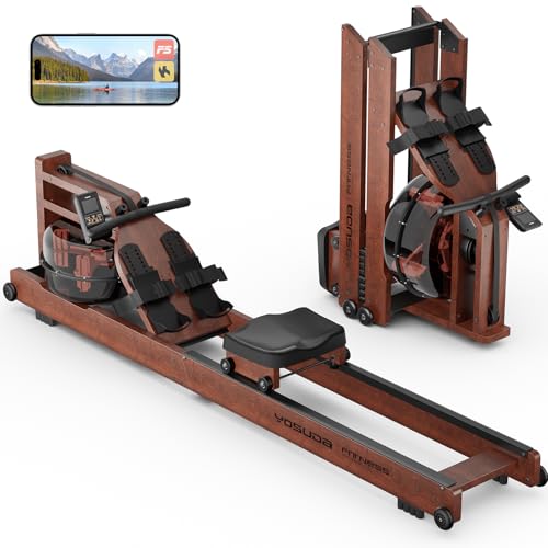 YOSUDA Water Rowing Machine Foldable for Home Use 5.8 Gal Large Water Tank - size: PRO-Enhanced Tank