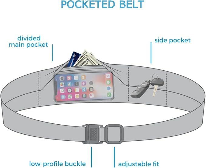 BANDI Running Belt for Women & Men – USA Made No-Bounce Adjustable Waist Pack & Secure Fanny Pack – Fits All Phones, Gels & Essentials – Zipper-Free, Medical Device Friendly - color: Confetti