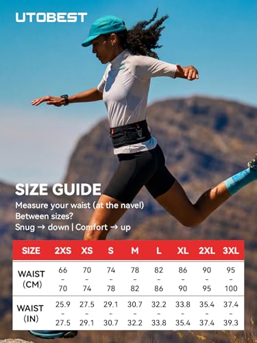 UTOBEST Running Belt for Men & Women, No Bounce Running Waist Pack, B7 Pro - color: Green, size: XL(33.8-35.4")