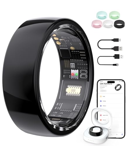 AI Smart Ring for Women Men, Health Ring with AI Health Analysis - color: Black, size: 6#