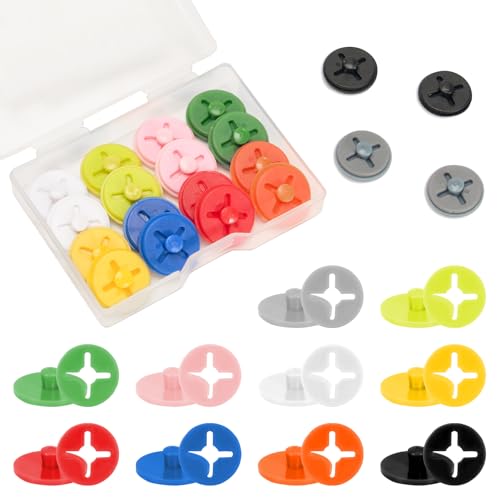 Running Bib Clips, 20Pcs Race Bib Holder, Race Number Buckle Fixing System for Runners, Marathon, Triathlon, Track and Field Events, Mixed Colors Fasteners, Secure Race Bib Attachment