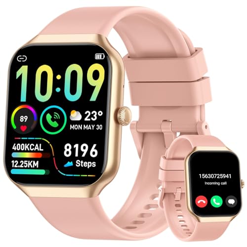Jugeman Smart Watch for Women, 1.96" HD Smartwatch (Answer/Make Call) Pink - color: shocking pink