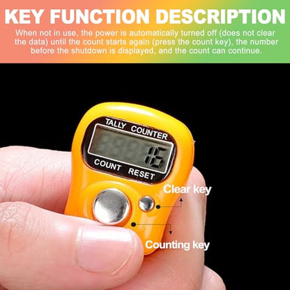 ZukoCert 10-Pack Digital Finger Clicker Counter, Handheld Tally Clicker for Counting, Lap Counter, Pitch Counter, Crochet Row Counter for Knitting, Classroom & People Counting