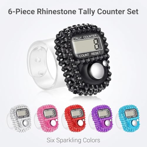 Electronic Finger Tally Counter Clicker Counter,Portable Digital Display Tally Counter,Convenient Resettable Mini Lap Counter for Golf Goods Counting Accessories,Track and Field Lap Counters - color: Purple
