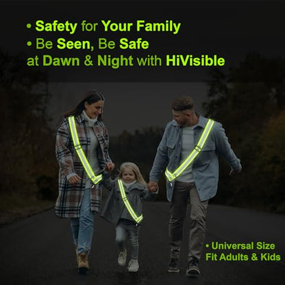 Reflective Sash for Walking at Night Adjustable Safety Sash for Men Women Kids Reflective Belt Sash for Running Walking Biking - color: 4 Sashes