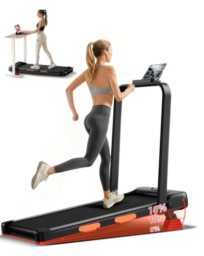15% Incline Walking Pad Treadmill, Under Desk Treadmills for Home