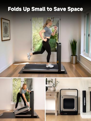 WalkingPad X Series Folding Treadmill, Smart Vertical Fold - color: Silver Black
