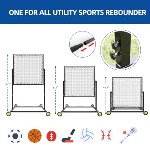 MR Height Adjustable Sports Rebounder for Lacrosse, Baseball & Softball