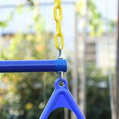 18" Trapeze Swing Bar Rings Swing Set Accessories - color: Blue
