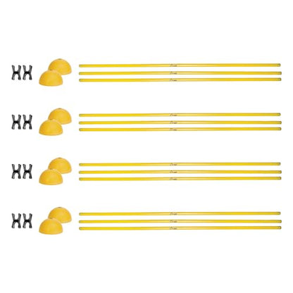 Champion Sports Agility Training Pole & Hurdle Sets – Speed, Footwork & Coordination Drills, Indoor/Outdoor PVC Poles - style: Agility Pole Hurdle Set