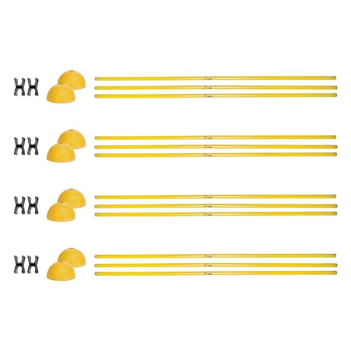 Champion Sports Agility Training Pole & Hurdle Sets – Speed, Footwork & Coordination Drills, Indoor/Outdoor PVC Poles - style: Agility Pole Hurdle Set