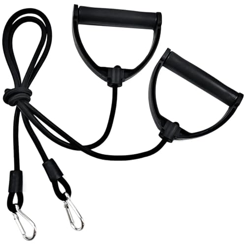 2Pcs Resistance Bands with Clips, Strong Resistance Band with ABS Handle, Exercise Bands Resistance, Replacement Cable Attachments for Gym Stepper Abdominal Machine, Resistance Bands with Clips