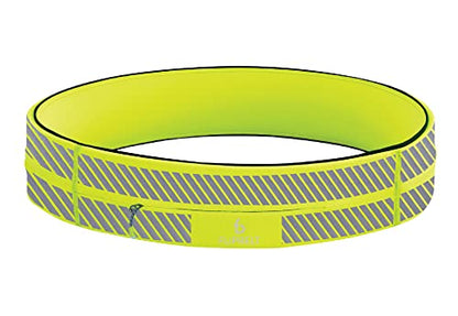 FlipBelt Zipper Running Belt, Waist Pack for Fitness and Running, US Company - color: Reflective Neon Yellow, size: Small