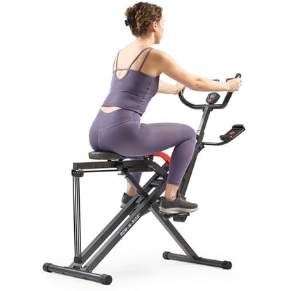 Sunny Health & Fitness Smart Heavy-Duty Row-N-Ride, Full-Body Squat Assist