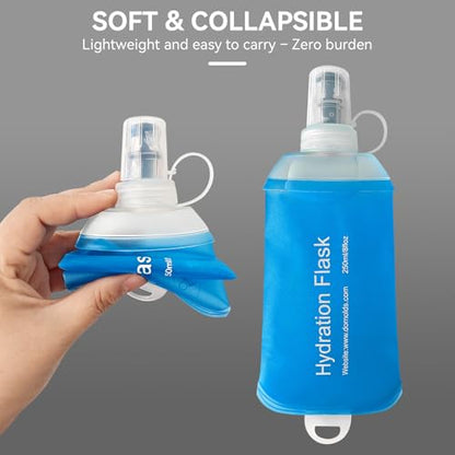 250ml Soft Flask Soft Water Bottle for Running, Hiking, Cycling and Climbing - 2Pcs Blue - color: 250ml, 2 blue