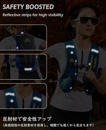 TRIWONDER Running Vest Hydration Pack Backpack for Men & Women, Lightweight Trail Marathon Run Race Vest for Cycling Jogging - color: 02 Black - Only Vest