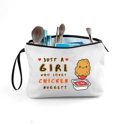 Chicken Nugget Foodie Gifts for Women, Small Cosmetic Makeup Bag - color: chicken39