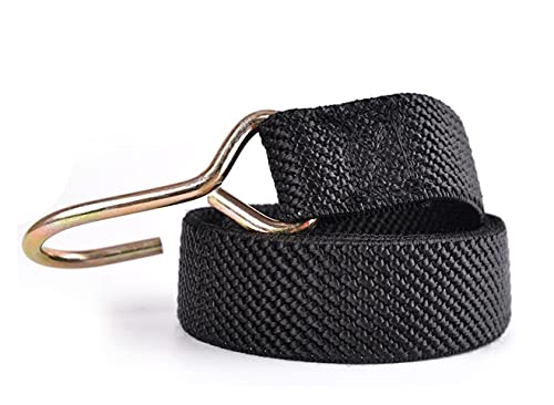 Marcobrothers 32 Inch Bungee Cord Black, Flat Heavy Duty Bungee Cord with Hook,Bungee stape (32 inch Black X 2) - size: 32 inch X2 Black