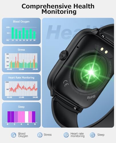 EarlySincere Premium Smart Watch Men, 2.06" HD AMOLED AOD Answer/Make Call - color: Black