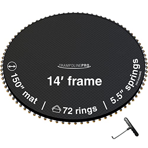 (Sportspower BouncePro 14ft Model Walmart) Trampoline Replacement Mat 150" Mat with 72 Rings for 14ft Round Frame and 5.5" Springs